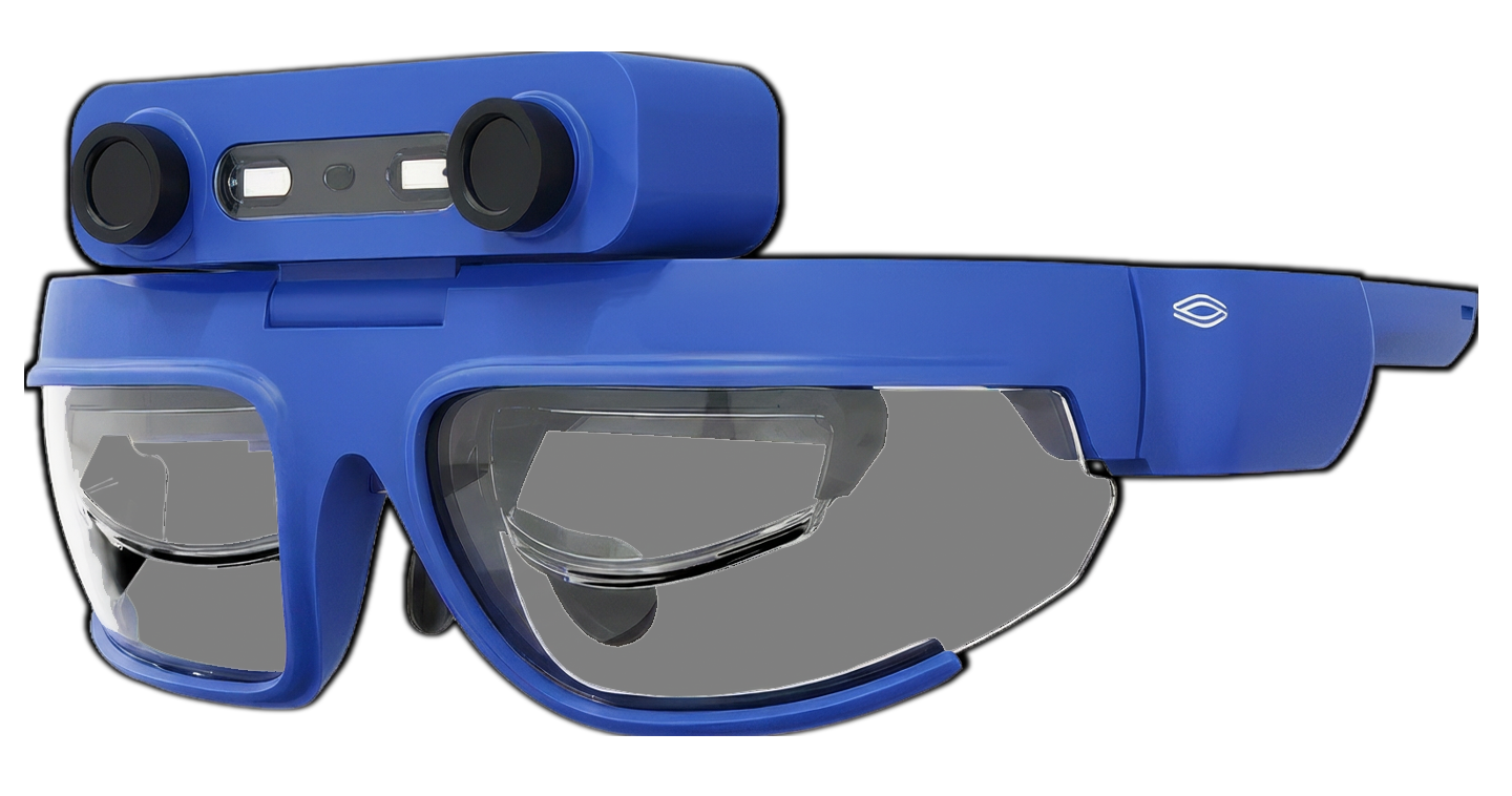 NuEyes - Nuloupes AI Smart Glasses dark bg